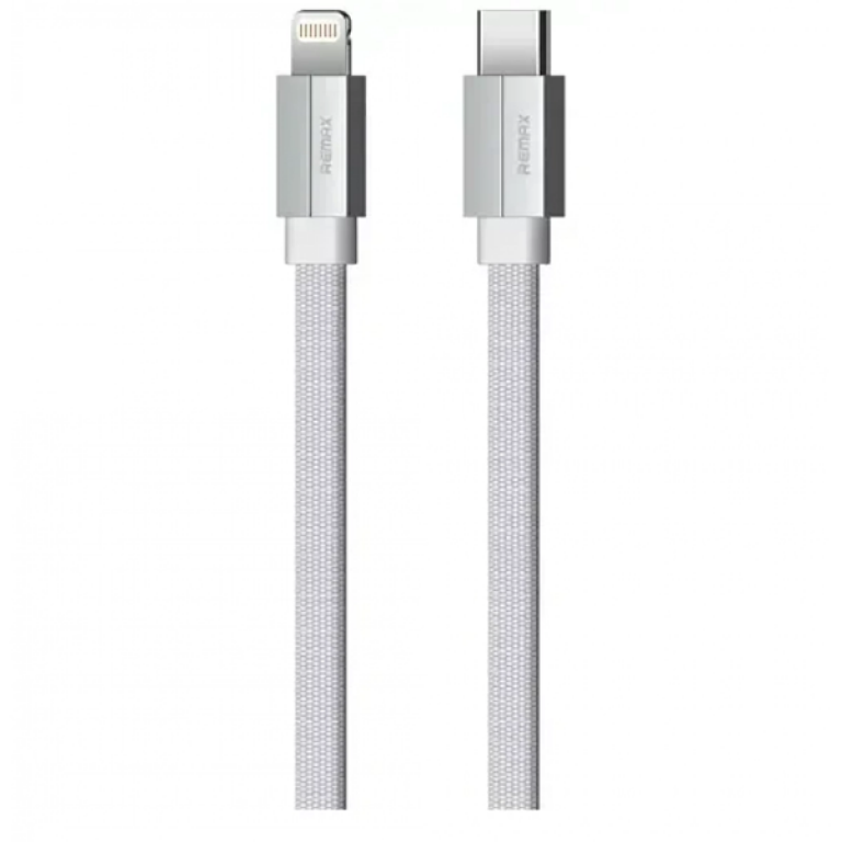 Remax Kerolla Braided / Flat USB 2.0 Cable USB-C male - Lightning Λευκό 2m (RC-094C)