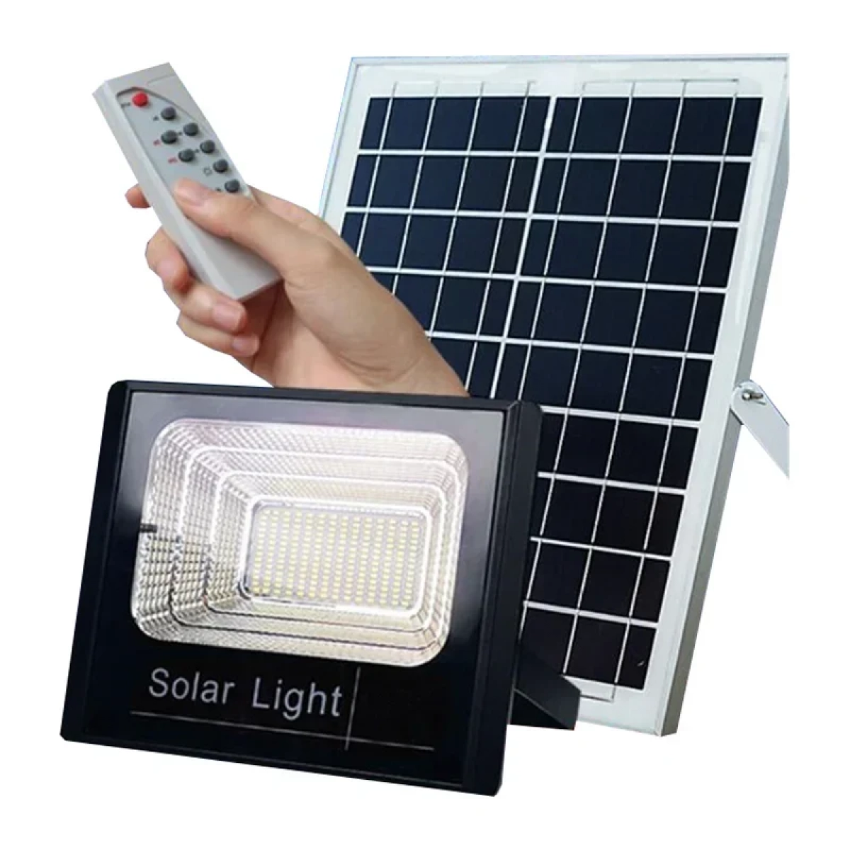 Στεγανός Ηλιακός Προβολέας LED 80W Ψυχρό Λευκό με Αισθητήρα Κίνησης, Φωτοκύτταρο και Τηλεχειριστήριο IP67 JD-80W W719 - Image 4