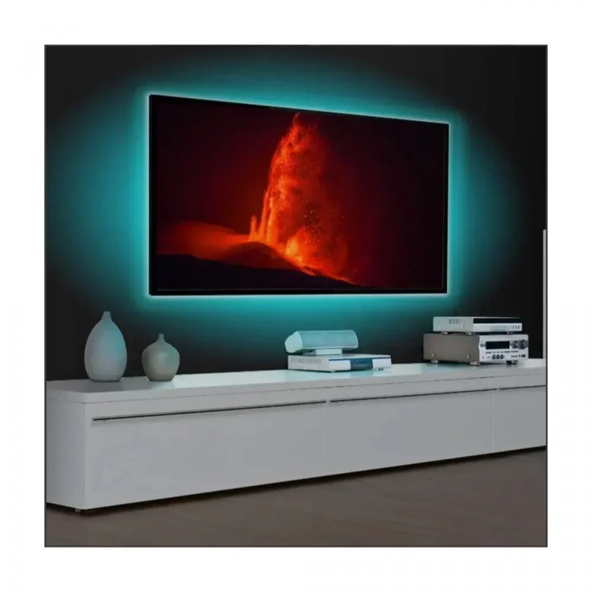 Ταινία LED RGB 2m με Τροφοδοτικό και Τηλεχειριστήριο SMD5050 USB (5V) G4-UML5050