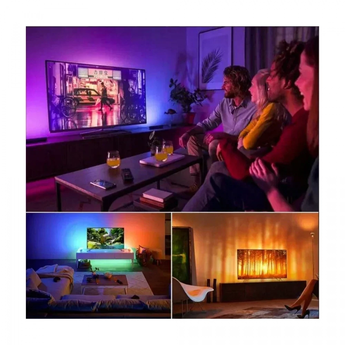 Ταινία LED RGB 2m με Τροφοδοτικό και Τηλεχειριστήριο SMD5050 USB (5V) G4-UML5050