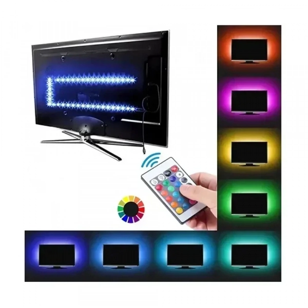 Ταινία LED RGB 4x50cm με Τηλεχειριστήριο SMD5050 USB (5V) HOD-007TNF