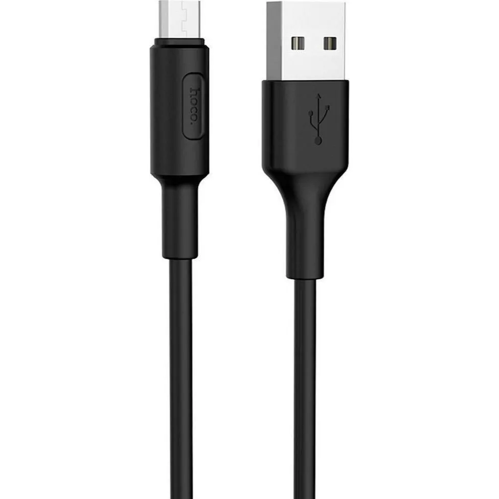 Hoco Regular Usb 2.0 To Micro Usb Cable Μαύρο 1M (X25 Soarer)