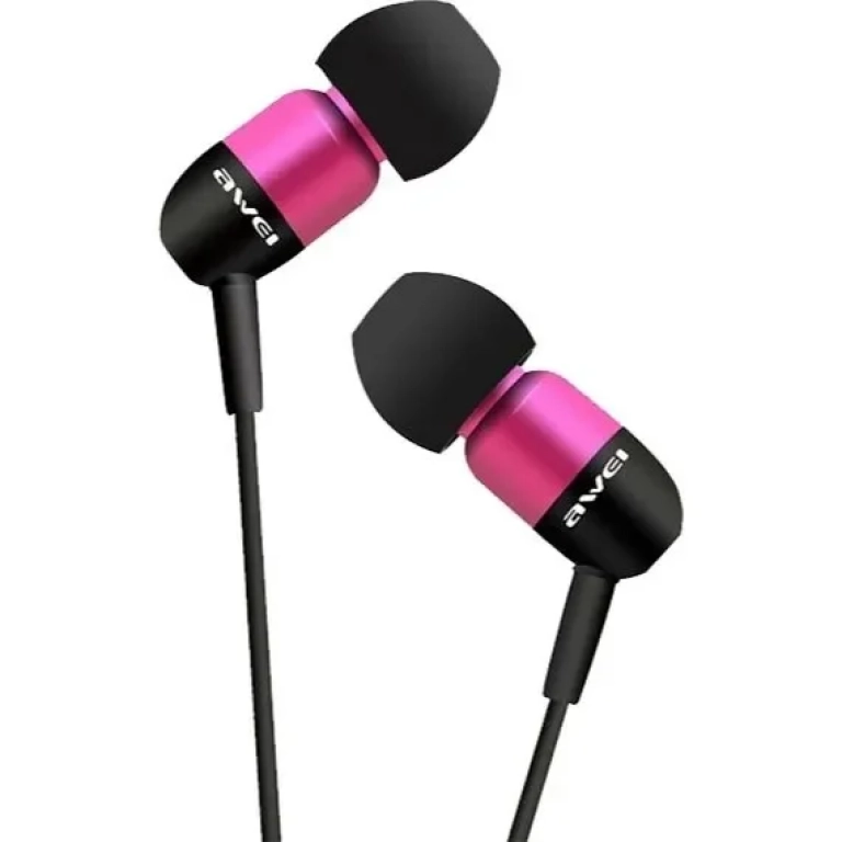 Awei Q8i In-ear Handsfree με Βύσμα 3.5mm Ροζ