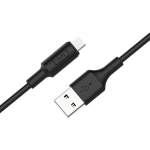 Hoco Regular USB 2.0 to micro USB Cable Μαύρο 1m (X25 Soarer)