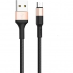 Hoco Braided USB 2.0 to micro USB Cable Χρυσό 1m (X26)