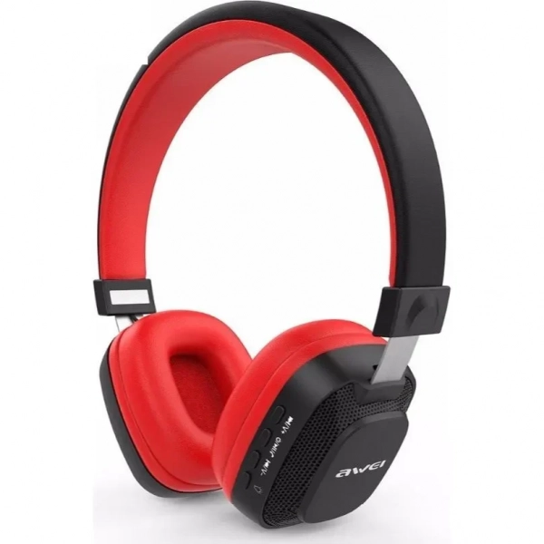 Awei A760BL Ασύρματα/Ενσύρματα On Ear Sports Ακουστικά Κόκκινα