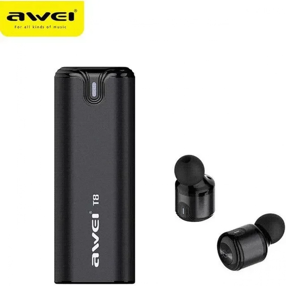 Awei T8 In-ear Bluetooth Handsfree Μαύρο