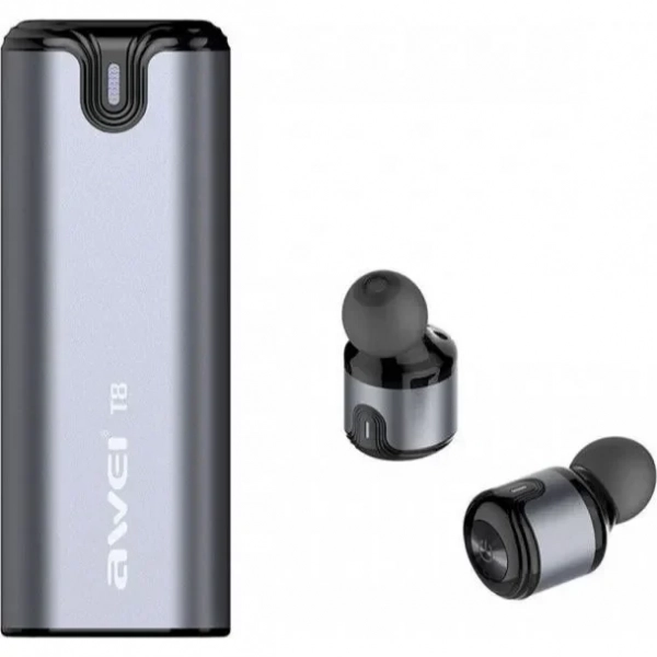 Awei T8 In-ear Bluetooth Handsfree Γκρι