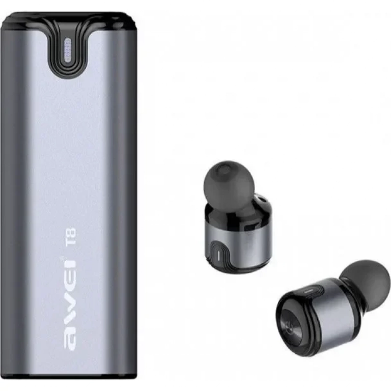Awei T8 In-ear Bluetooth Handsfree Γκρι