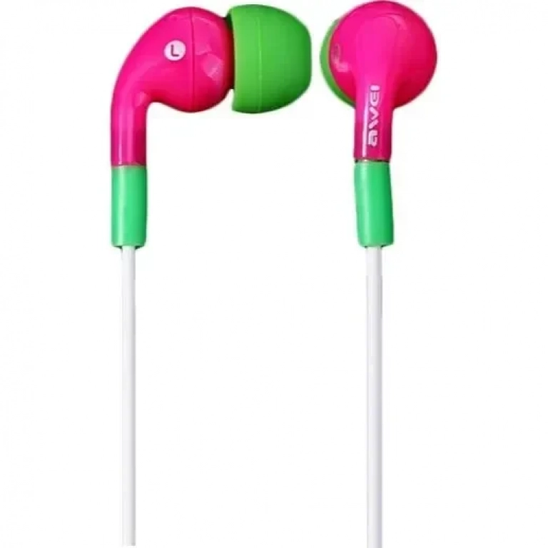 Awei Q9i In-ear Handsfree με Βύσμα 3.5mm Ροζ