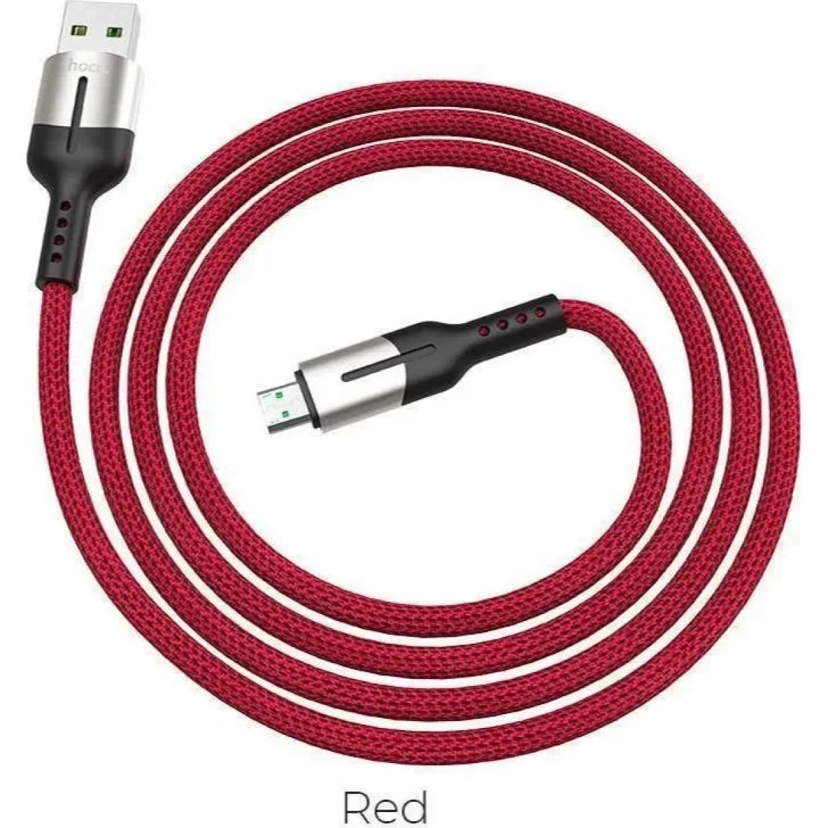 Hoco Braided USB 2.0 to micro USB Cable Κόκκινο 1.2m (HC-U68MR)