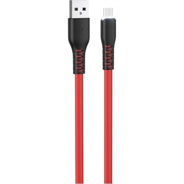 Hoco Regular USB 2.0 to micro USB Cable Κόκκινο 1m (X44 Soft)
