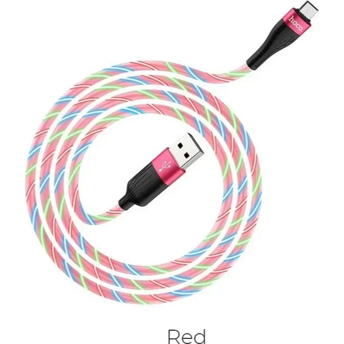 Hoco U85 Charming night USB 2.0 to micro USB Cable Κόκκινο 1m (723109)