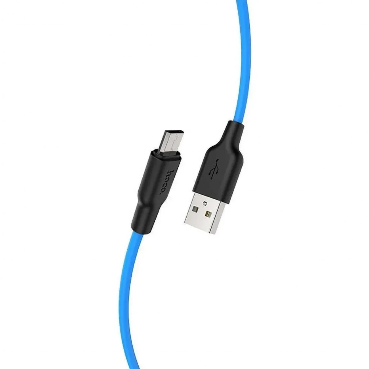 Hoco X21 Plus Braided USB 2.0 to micro USB Cable Μπλε 1m (711885)