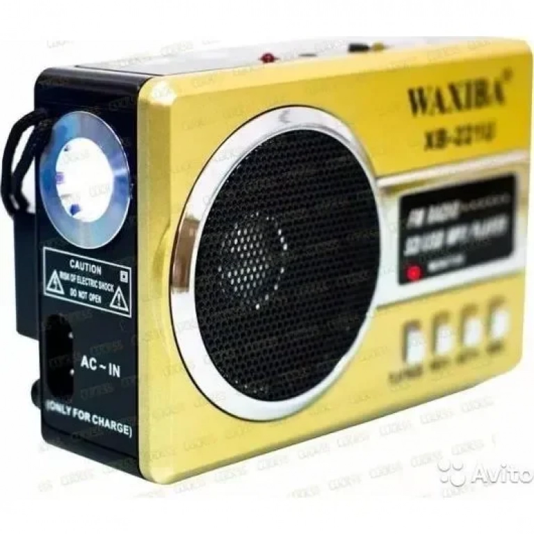 Waxiba XB-62BT Φορητό Ραδιόφωνο Μπαταρίας με Bluetooth και USB Χρυσό