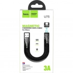 Hoco U75 Blaze Magnetic / Regular USB 2.0 to micro USB Cable Μαύρο 1.2m (716187)