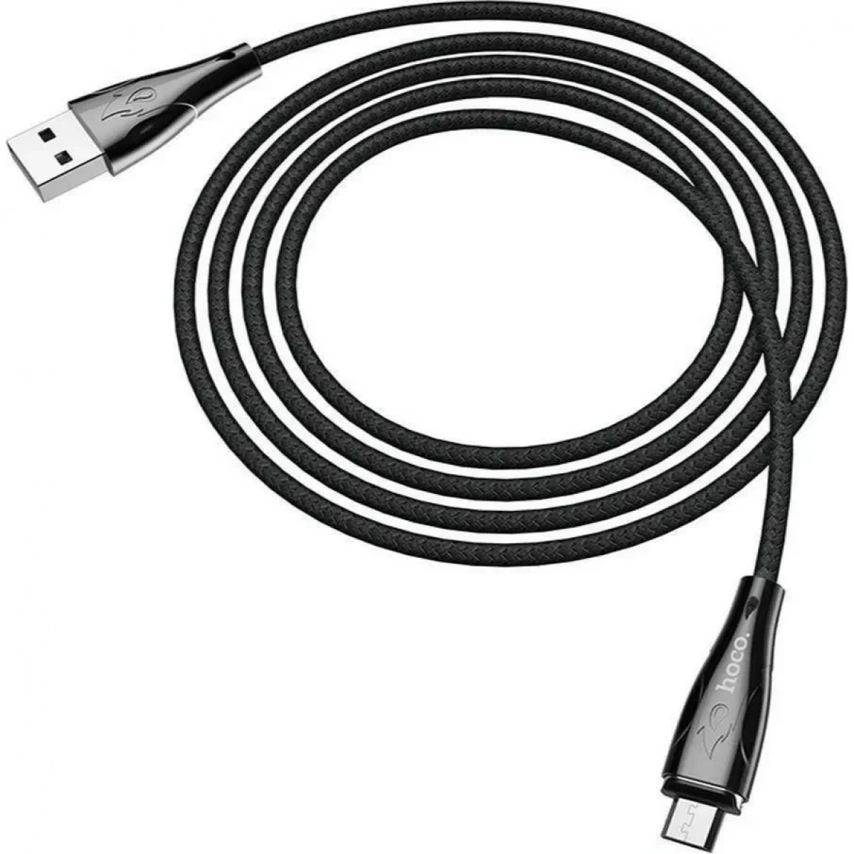 Hoco U75 Blaze Magnetic / Regular USB 2.0 to micro USB Cable Μαύρο 1.2m (716187)