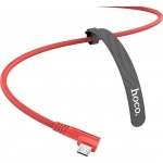 Hoco Angle (90°) USB 2.0 to micro USB Cable Κόκκινο 1.2m (HC-U83MR)