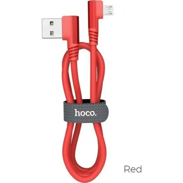 Hoco Angle (90°) USB 2.0 to micro USB Cable Κόκκινο 1.2m (HC-U83MR)