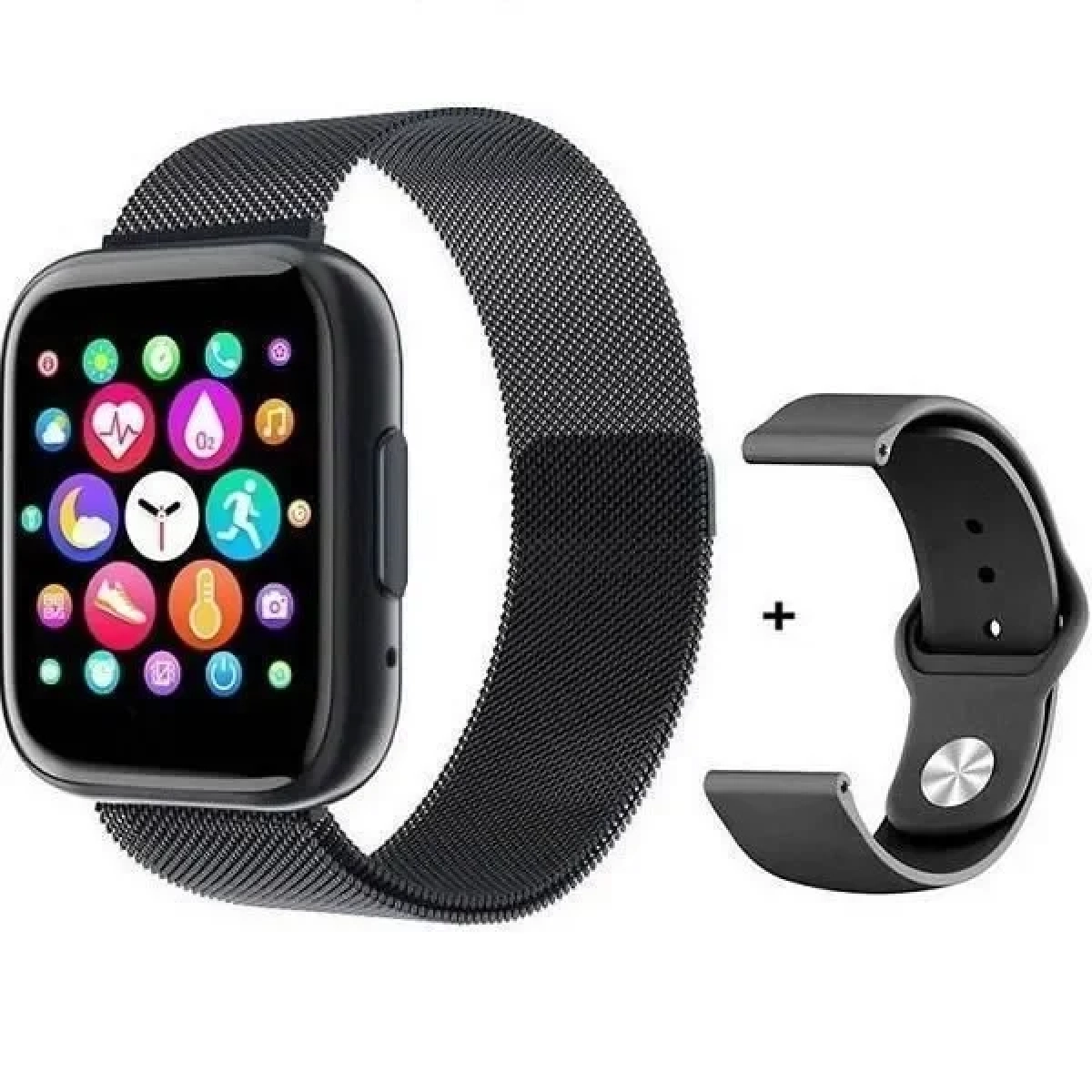 T99 Smartwatch με Παλμογράφο (Μαύρο)