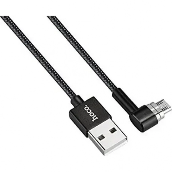 Hoco U20 Braided / Magnetic USB 2.0 to micro USB Cable Μαύρο 1m (42961)