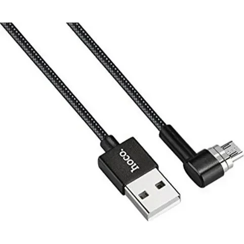 Hoco U20 Braided / Magnetic USB 2.0 to micro USB Cable Μαύρο 1m (42961)