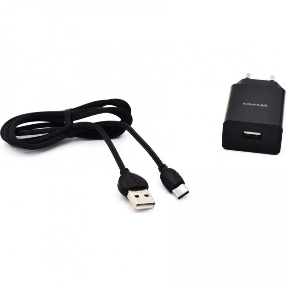 Awei Φορτιστής με Θύρα USB-A και Καλώδιο micro USB Μαύρος (C-13T)