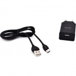 Awei Φορτιστής με Θύρα USB-A και Καλώδιο micro USB Μαύρος (C-13T)