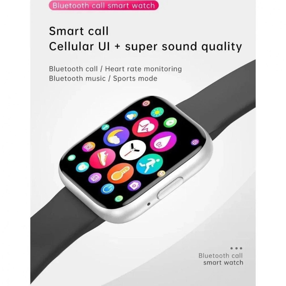 T99 Smartwatch με Παλμογράφο (Μαύρο)