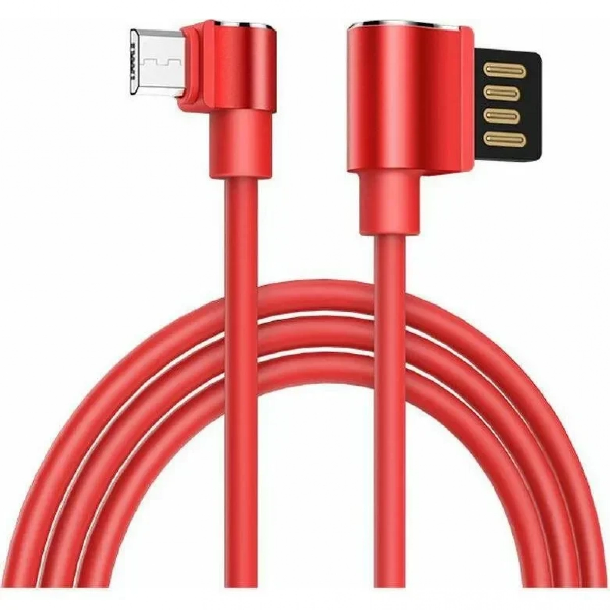 Hoco Angle (90°) / Regular USB 2.0 to micro USB Cable Κόκκινο 1.2m (U37)