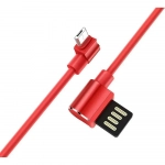 Hoco Angle (90°) / Regular USB 2.0 to micro USB Cable Κόκκινο 1.2m (U37)