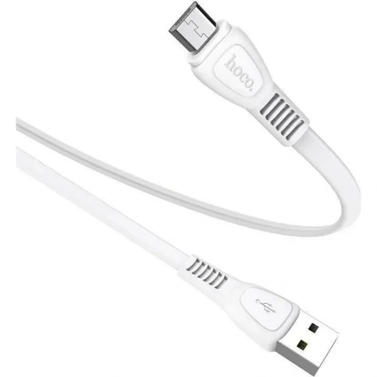 Hoco Flat USB 2.0 to micro USB Cable Λευκό 1m (X40 Noah)