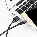 Hoco Braided USB 2.0 to micro USB Cable Μαύρο 1m (X14) Bulk