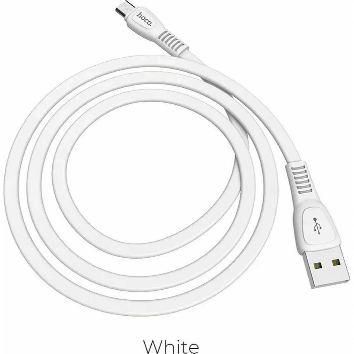 Hoco Flat USB 2.0 to micro USB Cable Λευκό 1m (X40 Noah)
