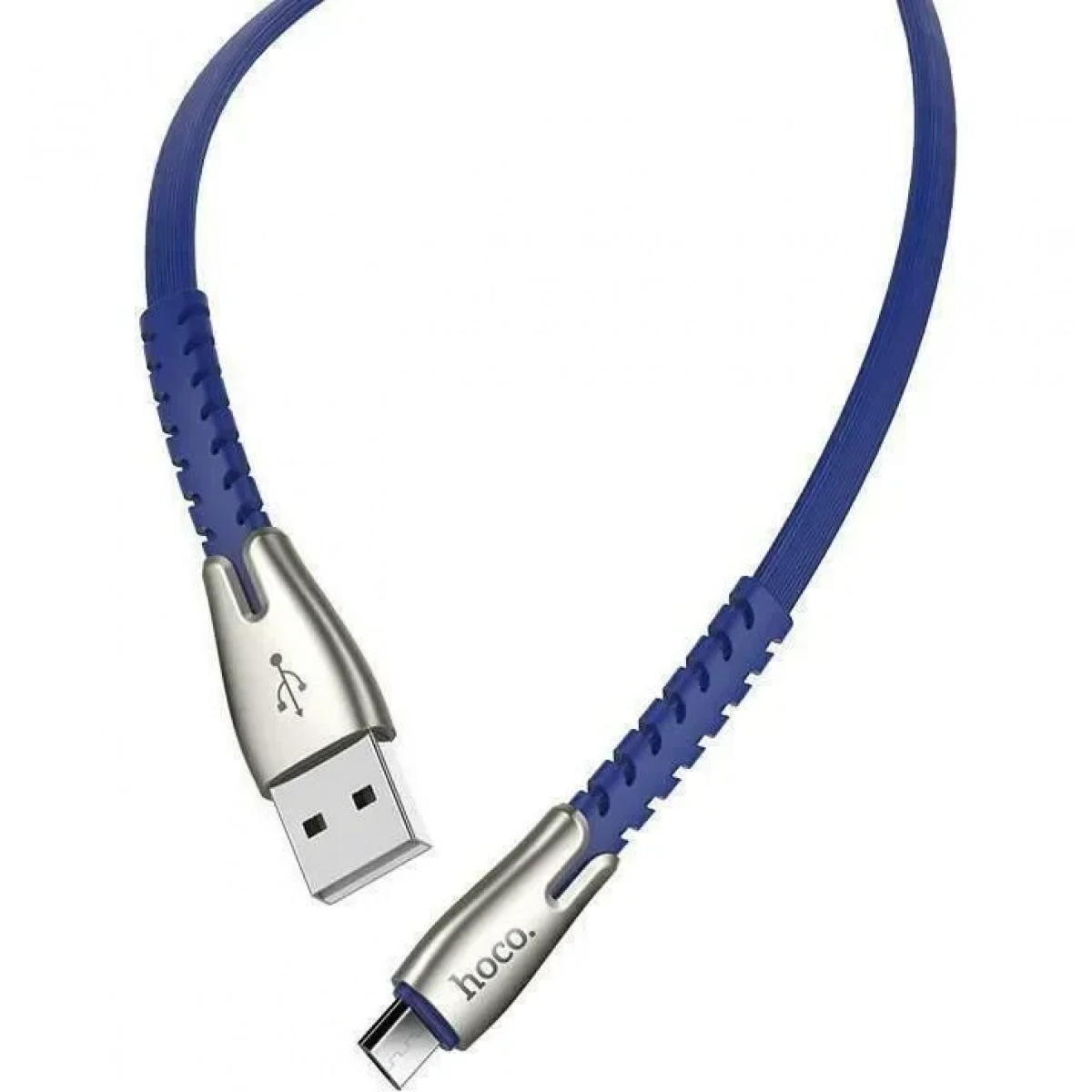 Hoco Flat USB 2.0 to micro USB Cable Μπλε 1.2m (U58 Core)