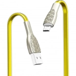 Hoco Flat USB 2.0 to micro USB Cable Χρυσό 1.2m (U52 Bright)