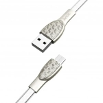 Hoco Flat USB 2.0 to micro USB Cable Ασημί 1.2m (U52 Bright)