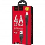 Hoco Braided USB 2.0 to micro USB Cable Μαύρο 1.2m (U53)