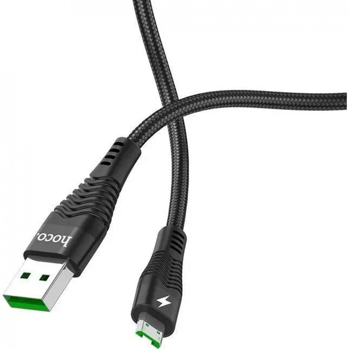 Hoco Braided USB 2.0 to micro USB Cable Μαύρο 1.2m (U53)