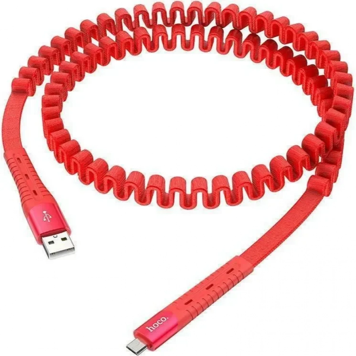 Hoco Flat USB 2.0 to micro USB Cable Κόκκινο 1.2m (U78)