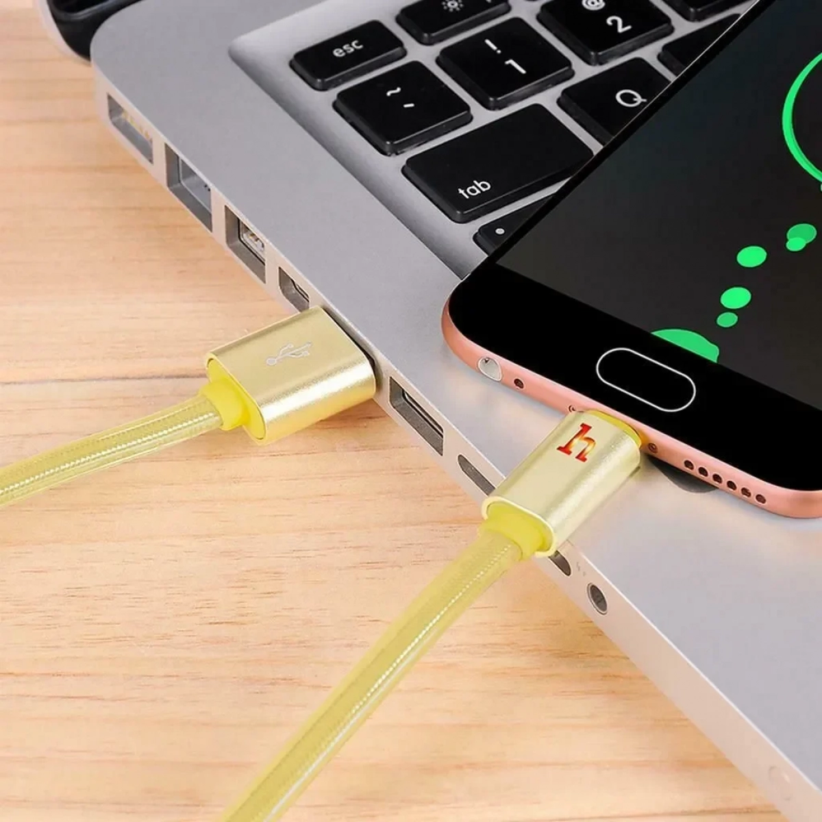 Hoco Flat USB 2.0 to micro USB Cable Χρυσό 1,2m (UPL 12 Plus)