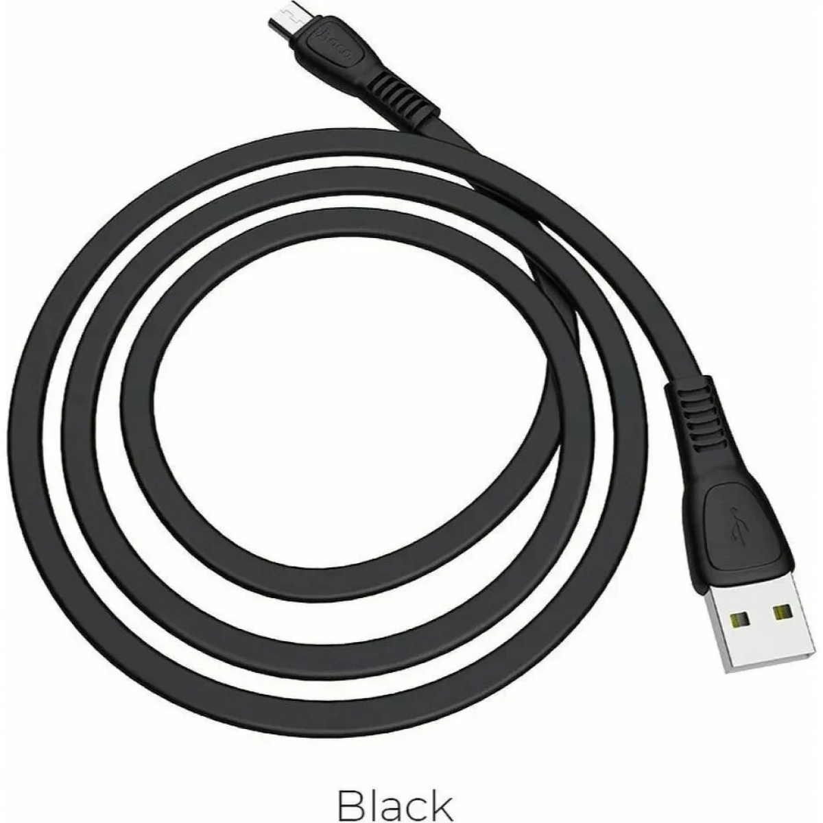 Hoco Flat USB 2.0 to micro USB Cable Μαύρο 1m (X40 Noah)