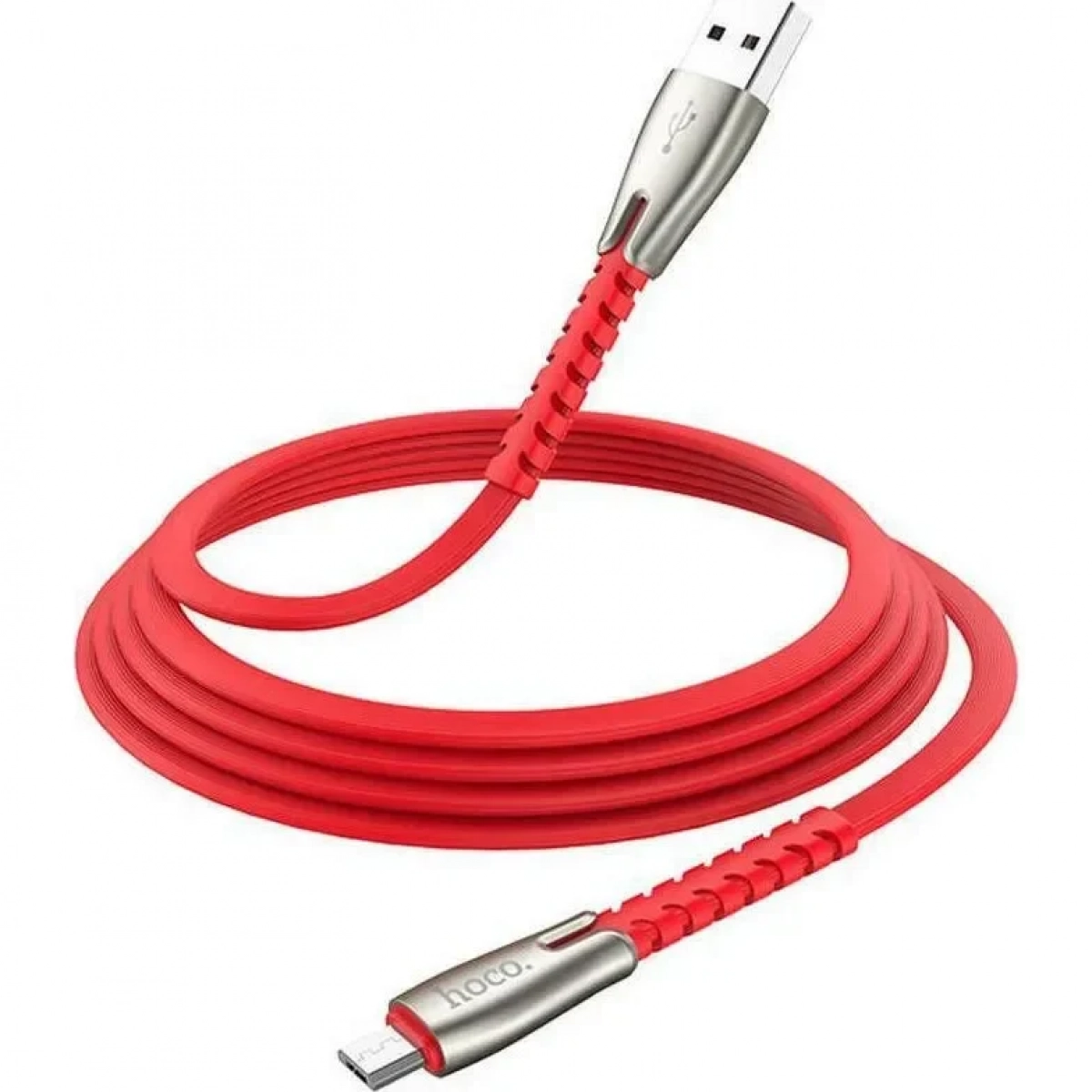 Hoco Braided USB 2.0 to micro USB Cable Κόκκινο 1.2m (U58 Core)
