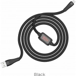 Hoco Flat USB 2.0 to micro USB Cable Μαύρο 1.2m (S4)