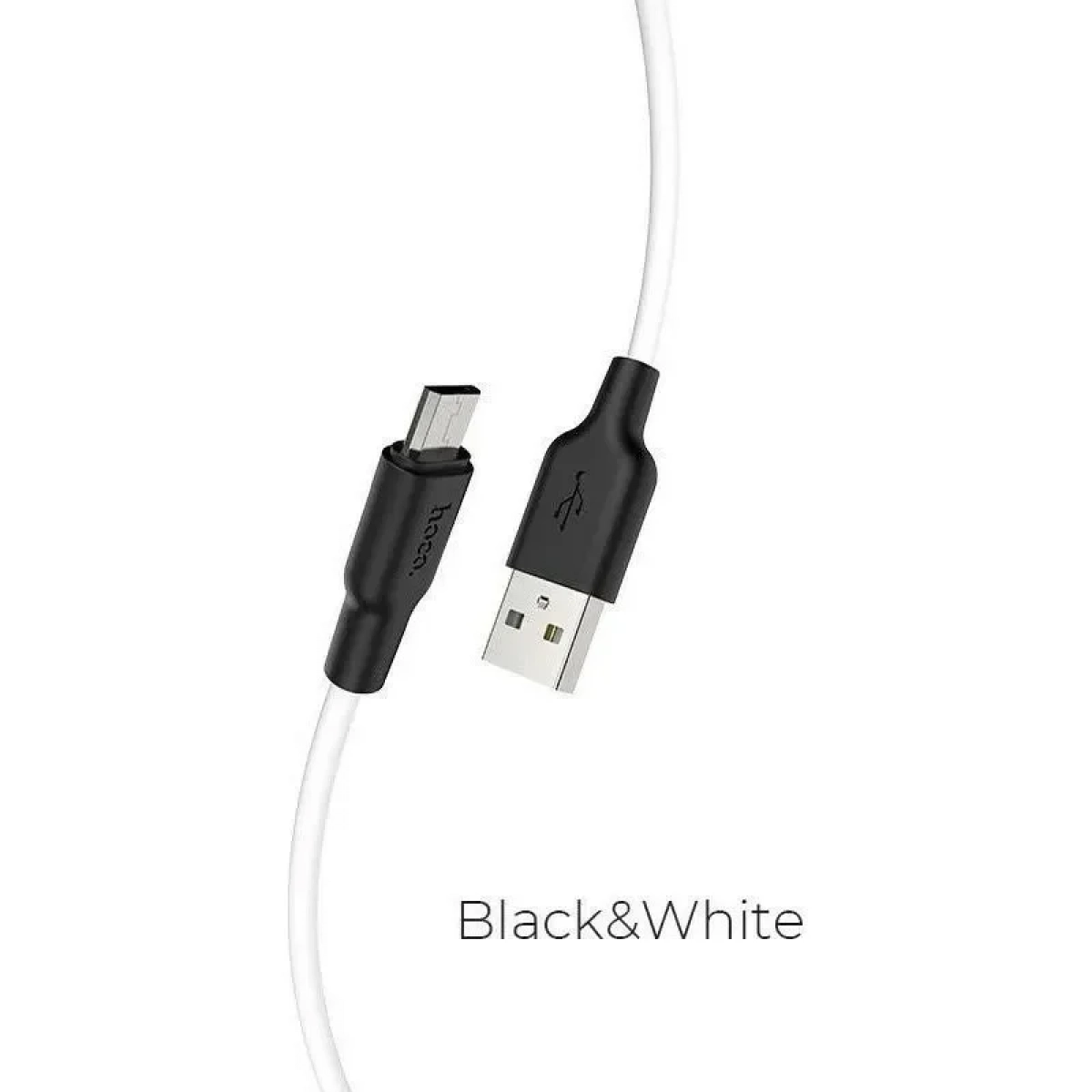 Hoco Braided USB 2.0 to micro USB Cable Λευκό 0.25m (X21)