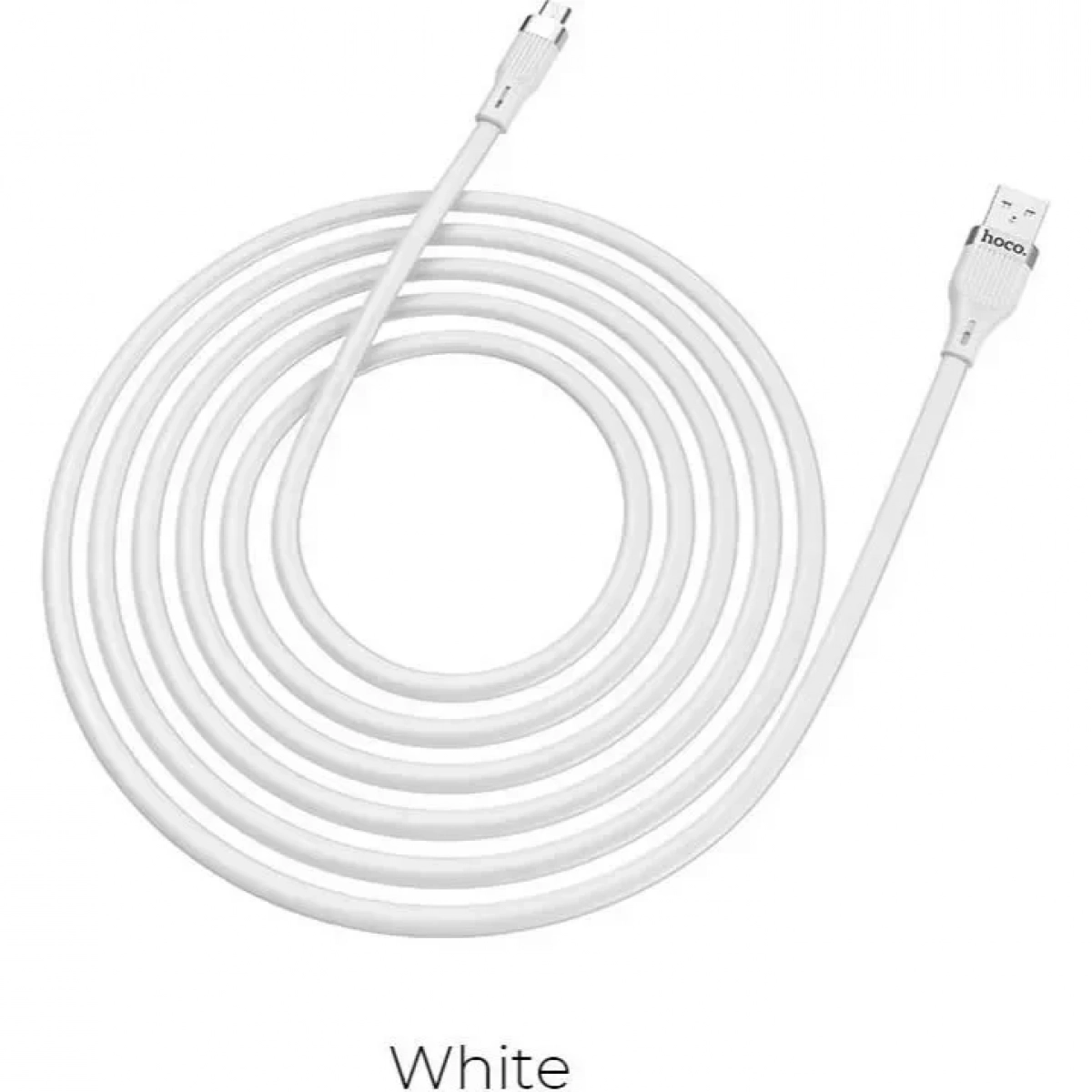 Hoco Regular USB 2.0 to micro USB Cable Λευκό 1.2m (U72)