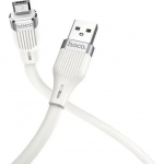 Hoco Regular USB 2.0 to micro USB Cable Λευκό 1.2m (U72)