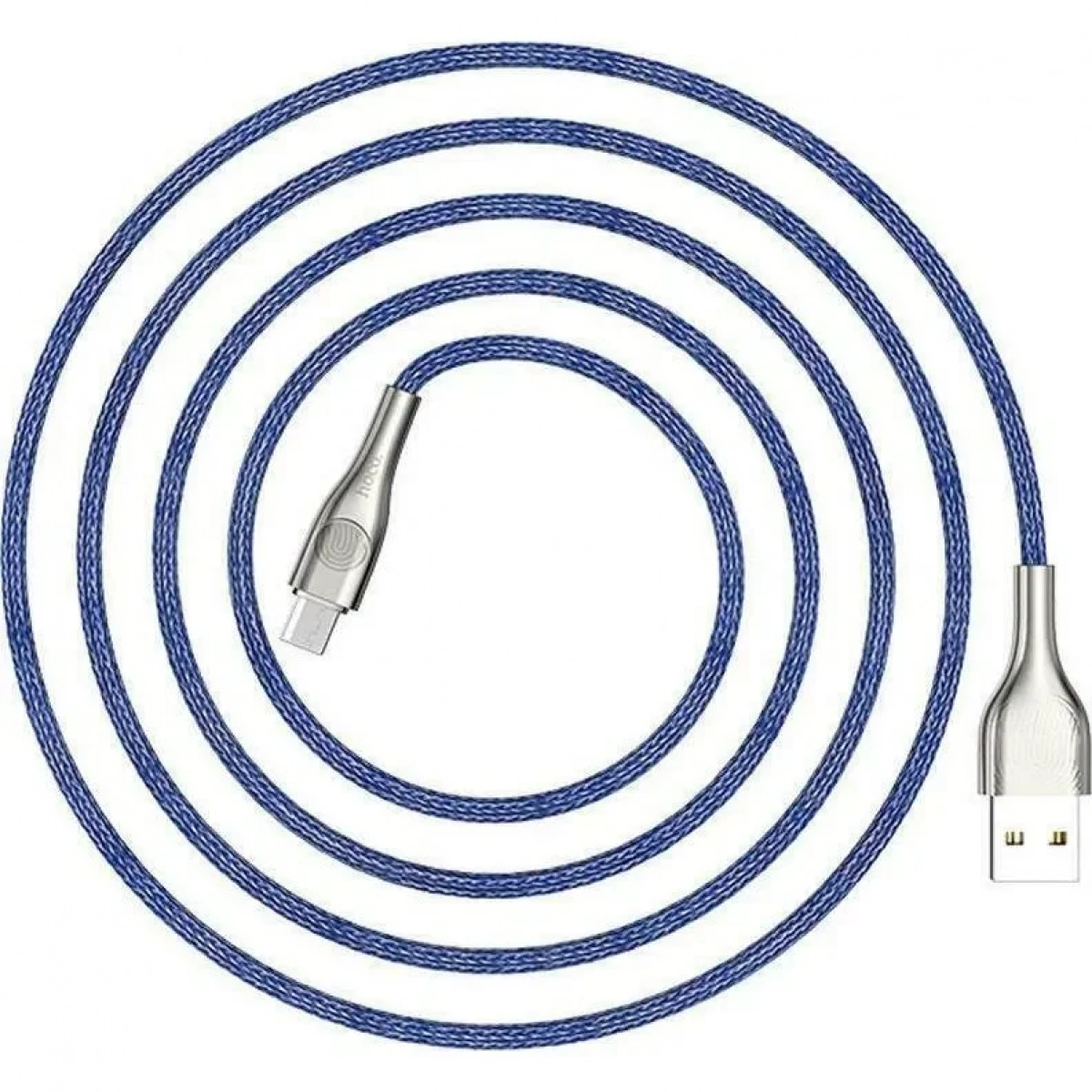 Hoco Braided USB 2.0 to micro USB Cable Μπλε 1.2m (U59 Enlightenment)