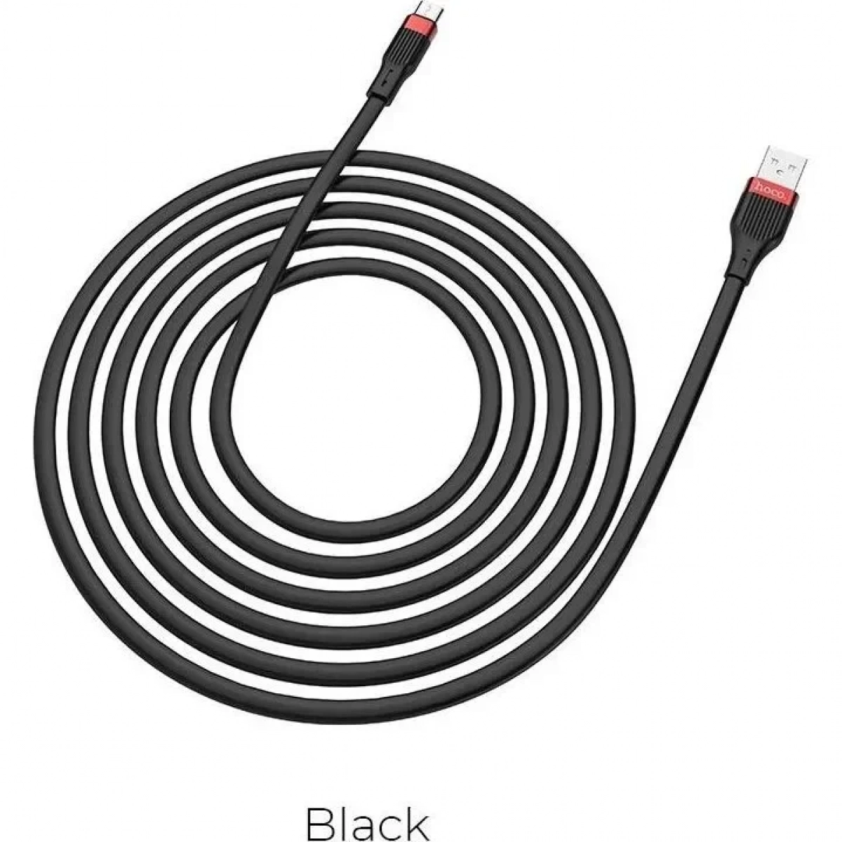 Hoco Regular USB 2.0 to micro USB Cable Μαύρο 1.2m (U72)