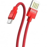 Hoco Braided USB 2.0 to micro USB Cable Κόκκινο 1.2m (HC-U55MRD)